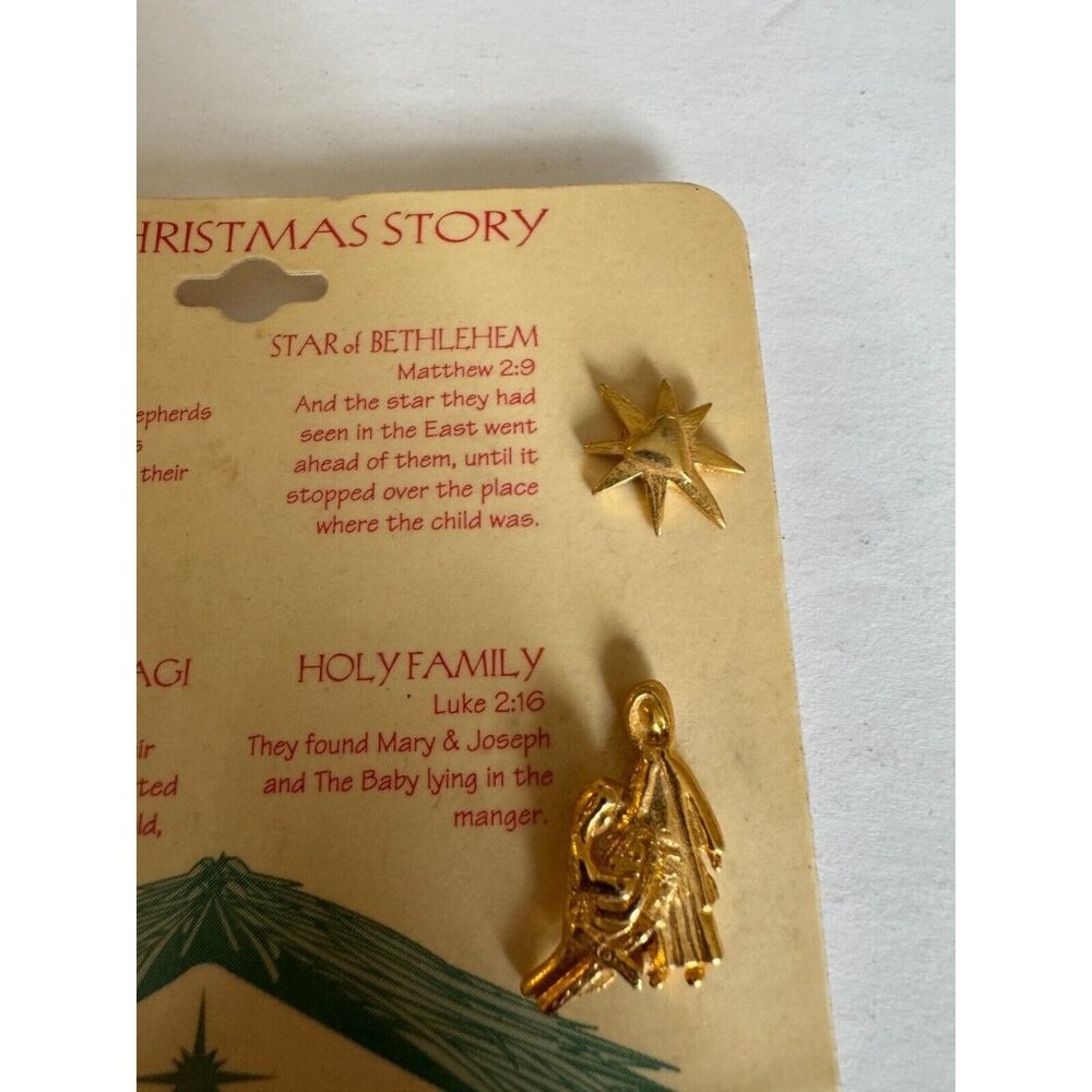 The Christmas Story Pins Nativity Jesus Holy Family Bethlehem Star Jewelry Magi - Picture 4 of 8